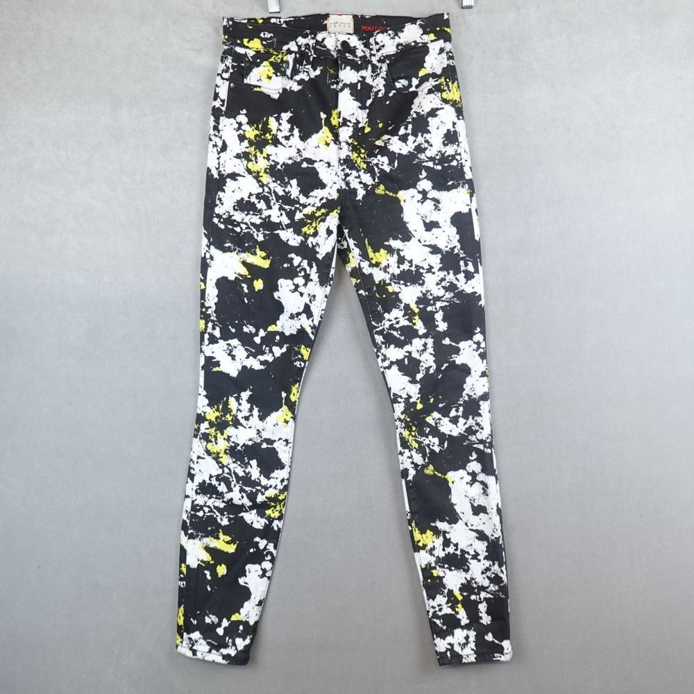 Alice + Olivia Jeans Ankle Skinny Good High Rise Divine Opal Print Size 27